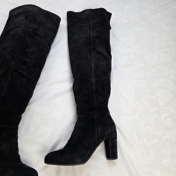 Franco Sarto L-Hesperia Black Suede Over the Knee Boots Size 9 - Picture 5 of 14